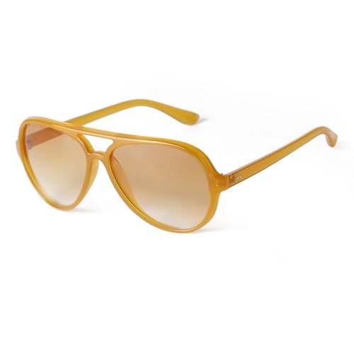 ADEWU Retro Sonnenbrille Damen Herren Groß Trendy Pilotenbrille Doppelsteg Kunststoff Farbverlauf UV400 ADEWU Retro Sonnenbrille Damen Herren Groß Trendy Pilotenbrille Doppelsteg Kunststoff Farbverlauf UV400 von ADEWU