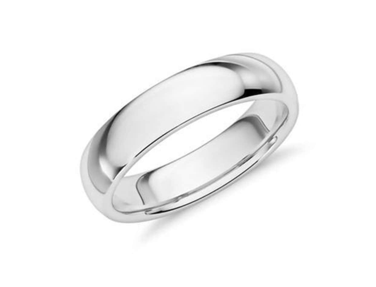 Adirfine 925 Sterling Silber Comfort Fit Ehering Ring von ADIRFINE