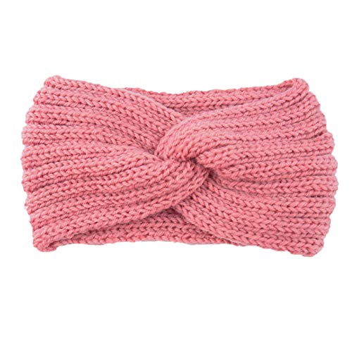 Elastisches Haarband mit elastischem Haarband Wrap Bandana Druckband Women Head hair Headband Ohrschutz Wind Sommer (Pink-e, One size) von ADXFWORU