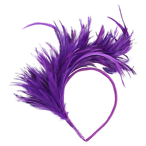 Flapper Kopfhörer Vintage-Haarreif Fancy farbenfrohe Haarband Jungen Kinder (Purple, One Size) von ADXFWORU
