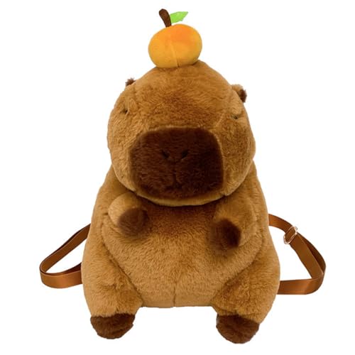 ADYEKSD Capybara Plüsch-Rucksack, Kuscheltier Tasche Brauner Cartoon-rucksack Umhängetasche mit längenverstellbaren Trageriemen, Plüsch Rucksack Mädchen Schule Für Kinder Teenager Erwachsene ADYEKSD Capybara Plüsch-Rucksack, Kuscheltier Tasche Brauner Cartoon-rucksack Umhängetasche mit längenverstellbaren Trageriemen, Plüsch Rucksack Mädchen Schule Für Kinder Teenager Erwachsene von ADYEKSD