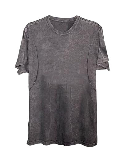 Komfort-Stillshirts für Damen, Reißverschluss, Still-Top, Causal Distressed Acid Washed Umstands-T-Shirts, Grau 2, Mittel Komfort-Stillshirts für Damen, Reißverschluss, Still-Top, Causal Distressed Acid Washed Umstands-T-Shirts, Grau 2, Mittel von AEARGIV