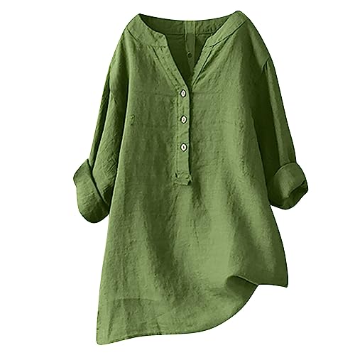 AEGJEGVD Musselin Bluse Damen Leinenbluse Damen Sommer Langarm Hemdbluse Blusenkleid Leinen Elegant Longbluse Blusenshirt Bügelfrei Mittelalter Tuniken Damenblusen Große Größen Tops Sommershirts AEGJEGVD Musselin Bluse Damen Leinenbluse Damen Sommer Langarm Hemdbluse Blusenkleid Leinen Elegant Longbluse Blusenshirt Bügelfrei Mittelalter Tuniken Damenblusen Große Größen Tops Sommershirts von AEGJEGVD