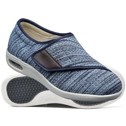 AEHO Damen Schuhe Extra Breite Füße Orthopädische Orthopädische Schuhe Damen Klettverschluss Schuhe Breit Damen Schuhe Geschwollene Füße,Lightblue,36 EU von AEHO