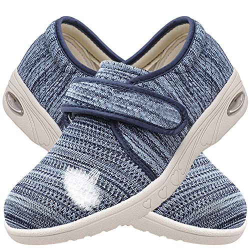 AEHO Schuhe Geschwollene Füße Extra Weite Laufschuhe Herren Dämpfung Straßenlaufschuhe Bequeme atmungsaktive Outdoor Joggingschuhe rutschfest Turnschuhe,Lightblue,42 EU von AEHO