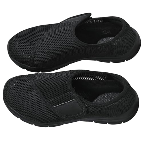 AEHO Slip On Freihändig Damen Bequem Turnschuhe Atmungsaktiv Leicht Laufschuhe Slip on Sneakers Bequem Orthopädische Schuhe Sandalen für Geschwollen Füße,Schwarz,41/255mm von AEHO