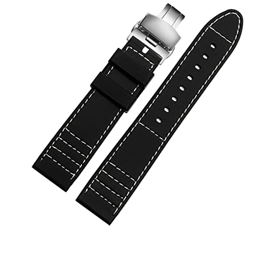 AEHON Längeres Armband, 20 mm, 22 mm, Silikon, Sportarmband, Tauchen, wasserdicht, Gummi, verlängertes Ersatzarmband, Uhrenzubehör, 22 mm, Achat von AEHON