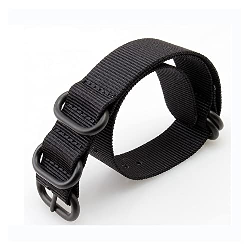 AEHON Uhrenarmband für Nato-Zulu-Uhrenarmband aus Nylon, mit Edelstahlringen, Sportuhrenarmband, 18 mm, 20 mm, 22 mm, 24 mm, Schwarz / Armeegrün, 26 mm, Achat von AEHON