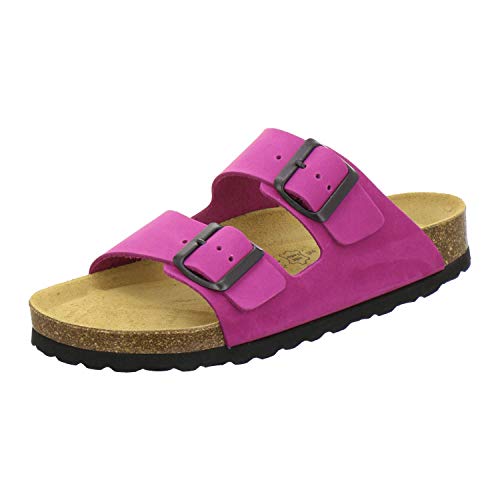 AFS-Schuhe 2100, Bequeme Damen Pantoletten echt Leder, praktische Arbeitsschuhe, Hausschuhe, Handmade in Germany (39 EU, pink) von AFS-Schuhe