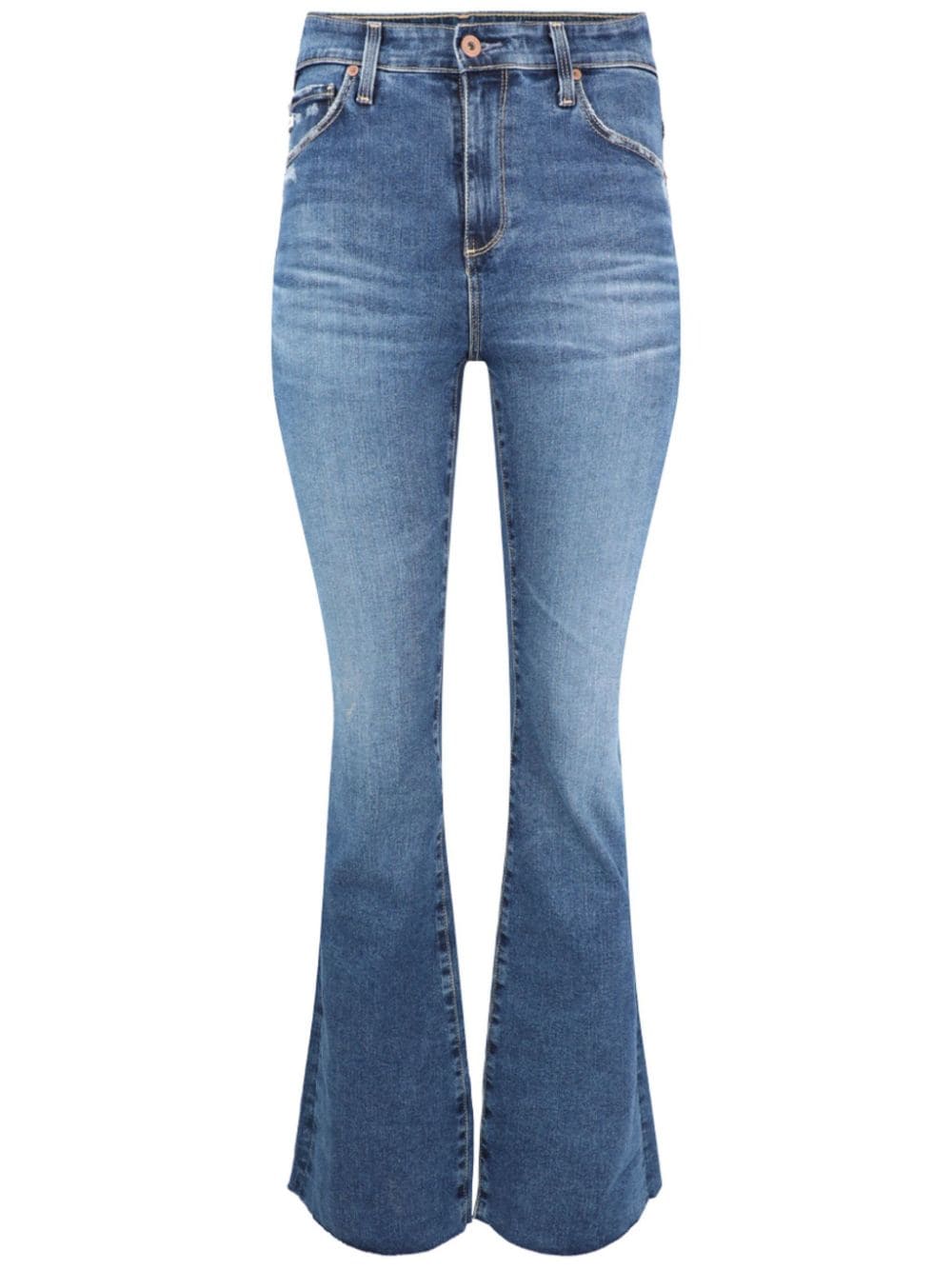 AG Jeans Farrah Bootcut-Jeans mit Logo-Patch - Blau von AG Jeans