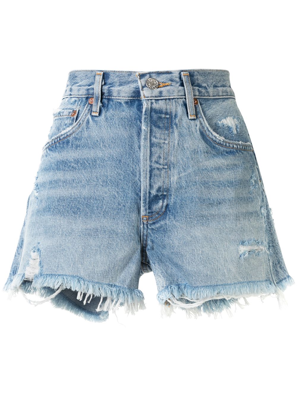 AGOLDE Shorts in Distressed-Optik - Blau von AGOLDE