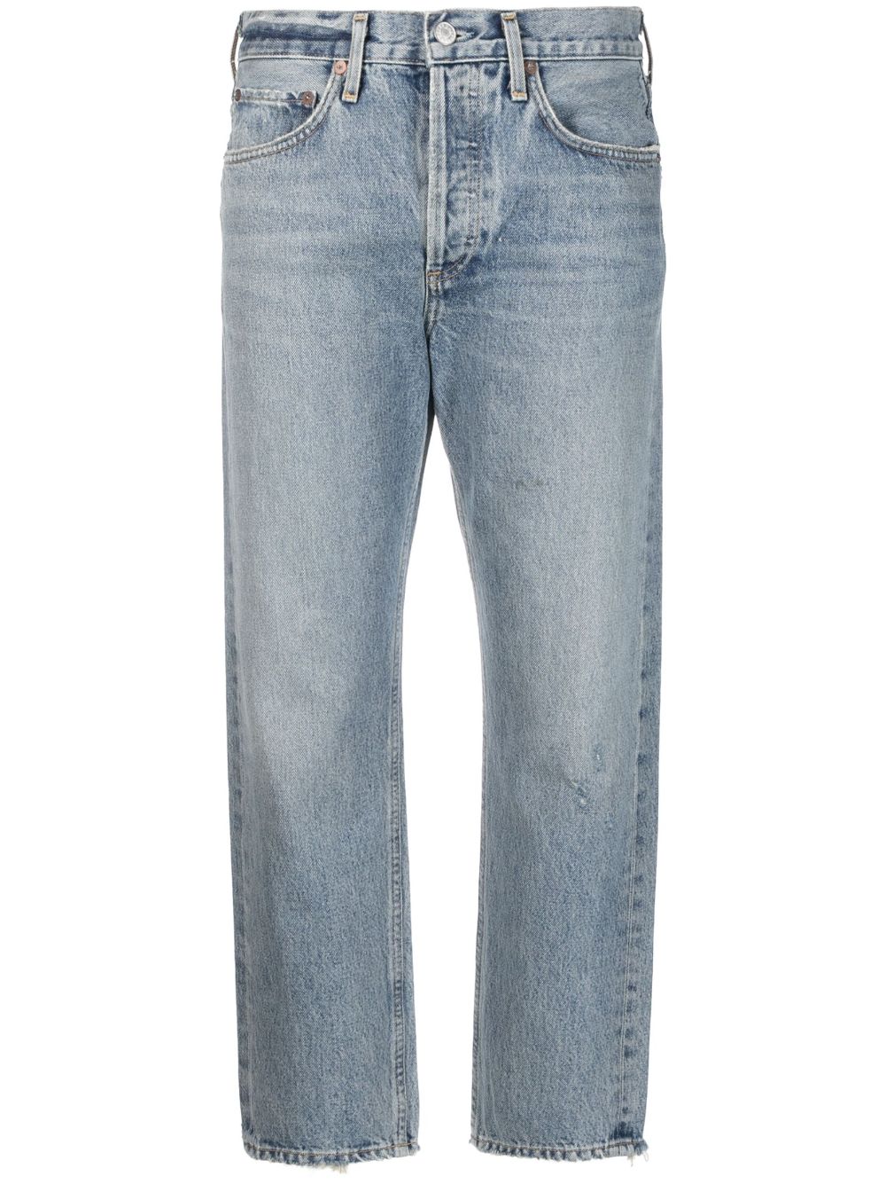 AGOLDE Halbhohe Cropped-Jeans - Blau von AGOLDE