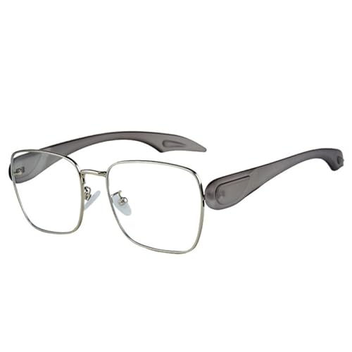 AGRIEVE Candy Color Square Damen Luxus Sonnenbrille Mode Klare Ozeangläser Sonnenbrillen UV400 Herren Punk Sonnenbrille,Grau Klar,Einheitsgröße von AGRIEVE