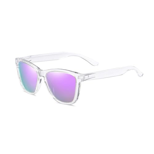 AGRIEVE Damen-Sonnenbrille, UV400, Herren-Sonnenbrille, Brillengestell, Camping, Strand, Fahrrad, Reisen, blendfrei, Schattenbrille, transparentes Lila, Einheitsgröße von AGRIEVE