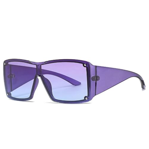 AGRIEVE Damen Sonnenbrille, einteilig, groß, quadratisch, farbig, UV400, Violett, Einheitsgröße von AGRIEVE