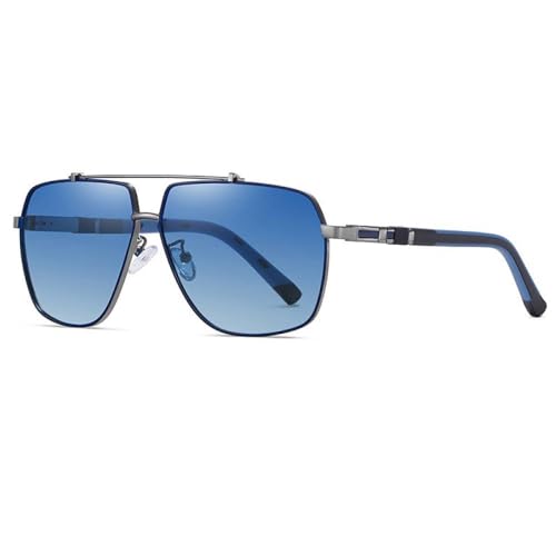 AGRIEVE Herren-Sonnenbrille, Damen-Sonnenbrille, quadratische Brillengestelle, UV400, zum Fahren, Angeln, Schatten, Schwimmen, Strand, Brillen, 6321Gunblau, Einheitsgröße von AGRIEVE