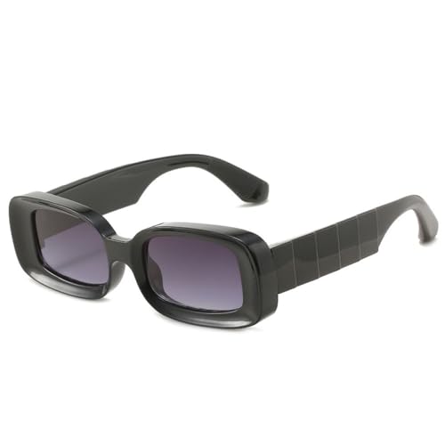 AGRIEVE Klare blaue Sonnenbrille für Herren und Damen, Retro, Luxus-Sonnenbrille, Vintage-Sonnenbrille, quadratische Brille, Farbverlauf Grau, Einheitsgröße von AGRIEVE