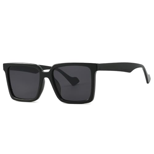 AGRIEVE Klassische quadratische Sonnenbrille für Damen, verspiegelt, mit Farbverlauf, UV400, Vintage-Sonnenbrille für Herren, Schwarz/Grau, Einheitsgröße von AGRIEVE