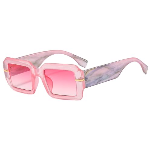 AGRIEVE Kleine quadratische Sonnenbrille für Damen und Herren, Grüntöne, Orange, Luxus, Vintage, Retro, UV400, Pink, Einheitsgröße von AGRIEVE