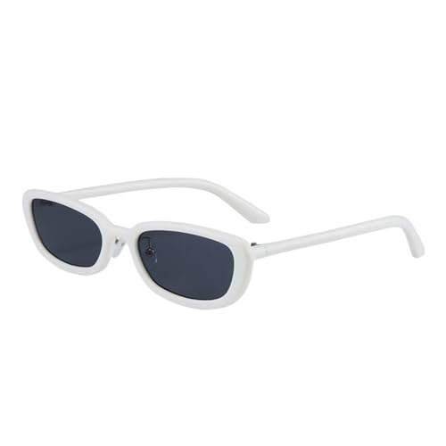 AGRIEVE Kleine rechteckige Sonnenbrille für Damen, modische Sonnenbrille, UV400, Weißgrau, Einheitsgröße von AGRIEVE