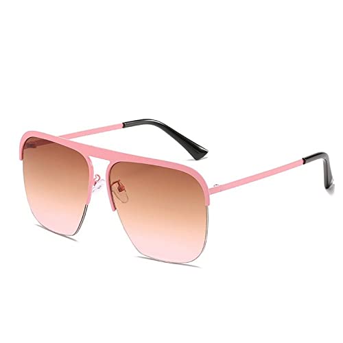 AGRIEVE Luxus Damen Quadratische Sonnenbrille Übergroße Sonnenbrille Damen Herren Mode Reise Strand Shades Brillen UV400, Pink Tea Pink, Einheitsgröße von AGRIEVE