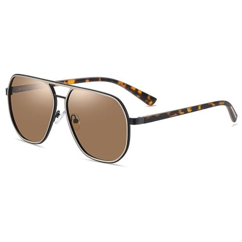 AGRIEVE Männer Sonnenbrille Frauen Sonnenbrille Quadratische Brillengestelle UV400 Fahren Angeln Schatten Schwimmen Strand Brillen, 3375Matte Demi Tea, Einheitsgröße von AGRIEVE