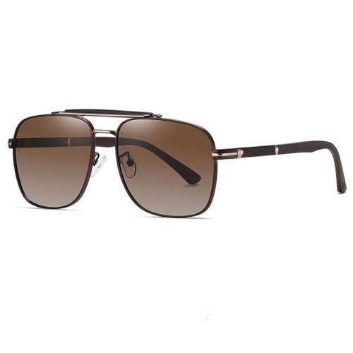 AGRIEVE Männer Sonnenbrille Frauen Sonnenbrille Quadratische Brillengestelle UV400 Fahren Angeln Schatten Schwimmen Strand Brillen, 6320Goldtee, Einheitsgröße von AGRIEVE