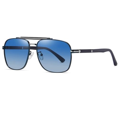 AGRIEVE Männer Sonnenbrille Frauen Sonnenbrille Quadratische Brillengestelle UV400 Fahren Angeln Schatten Schwimmen Strand Brillen, 6320Silberblau, Einheitsgröße von AGRIEVE