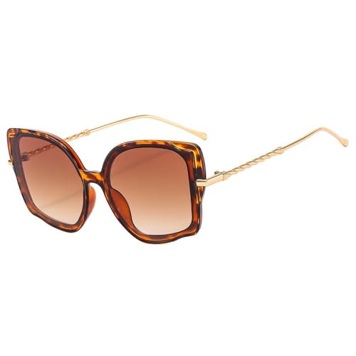 AGRIEVE Modische Cat-Eye-Sonnenbrille für Damen, trendige Brillen, hochwertige Luxus-Sonnenbrille für Damen, UV400, Leopard, Einheitsgröße von AGRIEVE