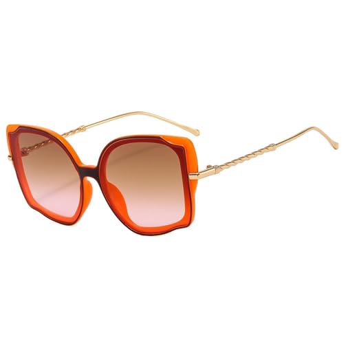 AGRIEVE Modische Cat-Eye-Sonnenbrille für Damen, trendige Brillen, hochwertige Luxus-Sonnenbrille für Damen, UV400, Orange, Einheitsgröße von AGRIEVE