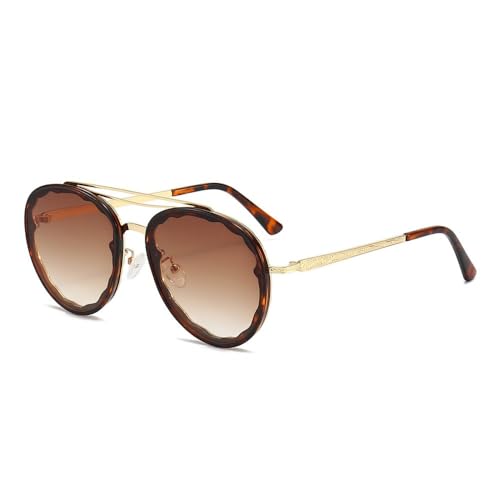 AGRIEVE Modische Sonnenbrillen für Damen und Herren, Luxus-Sonnenbrille für Damen, Vintage, Farbverlauf, UV400, Leopard, Einheitsgröße von AGRIEVE