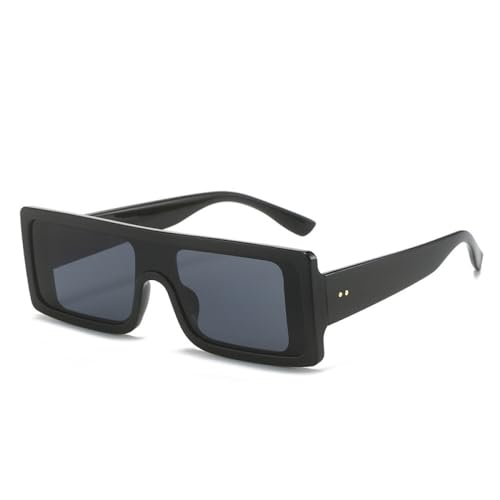 AGRIEVE Modische einteilige Sonnenbrille in Ozean-Bonbon-Farbe, quadratisch, für Damen, Farbverlauf, UV400, Retro-Sonnenbrille für Herren, Grün/Gelb, Einheitsgröße von AGRIEVE