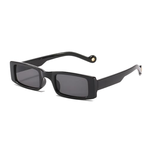 AGRIEVE Modische kleine rechteckige Sonnenbrille für Damen, Vintage, Leopardenmuster, Beige, Herren, trendige Sonnenbrillen, UV400, Rosa, Gelb, Schwarz, Grau, Einheitsgröße von AGRIEVE