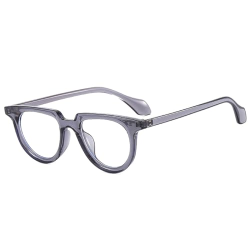 AGRIEVE Ovale Sonnenbrille für Damen, Jelly-Farbtöne, UV400, modische Punk-Sonnenbrille für Herren, Grau, Einheitsgröße von AGRIEVE