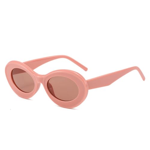 AGRIEVE Ovale Sonnenbrille für Damen, modisch, Grün/Lila, UV400-Schutz, Sonnenbrille für Herren, Pink Pink Tea, Einheitsgröße von AGRIEVE