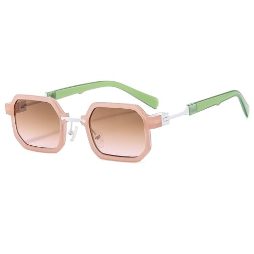 AGRIEVE Quadratische Sonnenbrille für Damen und Herren, Grün, Sonnenbrille zum Autofahren und Angeln, UV400, Luxus, Pink, Einheitsgröße von AGRIEVE