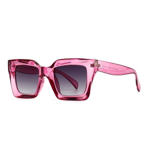 AGRIEVE Retro Cat Eye Sonnenbrille für Damen, modisch, blau/lila, quadratisch, Sonnenbrille für Herren, UV400, Damenbrille, Violett-Grau-Farbverlauf, Einheitsgröße von AGRIEVE