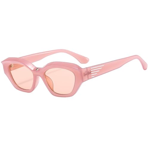 AGRIEVE Retro-Mode-Katzenaugen-Sonnenbrille für Damen und Herren, klassische Vintage-Sonnenbrille mit UV400-Schutz, für Partys im Freien, Pink, Einheitsgröße von AGRIEVE