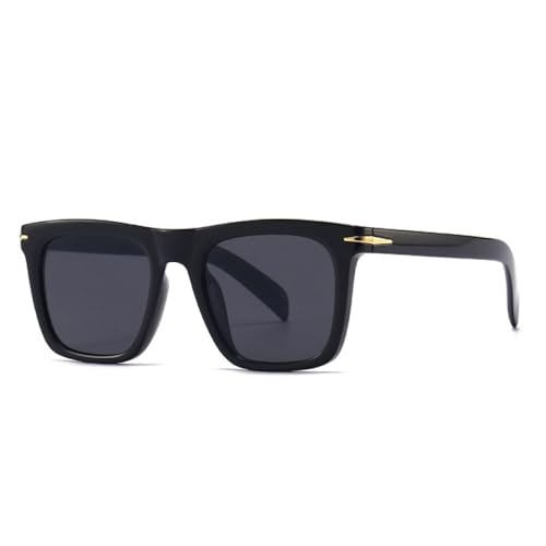 AGRIEVE Retro Quadratische Damen Luxus Sonnenbrille Mode Nieten Dekoration Schattierungen UV400 Männer Gradient Sonnenbrille,Schwarz Grau,Einheitsgröße von AGRIEVE