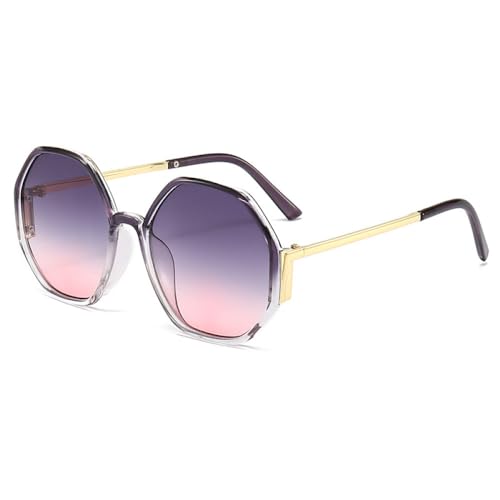 AGRIEVE Sechseckige Sonnenbrille für Damen, unregelmäßig, quadratisch, für Herren, zum Autofahren, Angeln, UV400, Luxus, Grau, Einheitsgröße von AGRIEVE