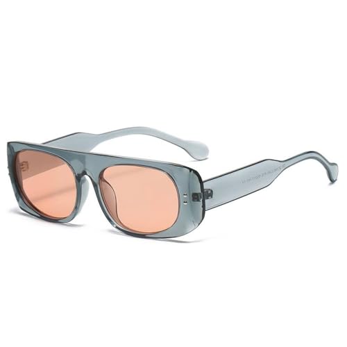 AGRIEVE Sonnenbrille für Damen, quadratischer Rahmen, Sonnenschutz, Reise-Performance-Brille, Party-Sonnenbrille für Damen, Retro, transparentes Grau, Einheitsgröße von AGRIEVE