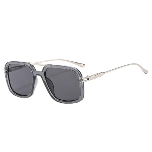 AGRIEVE Sonnenbrille für Herren, Retro, mit Doppelsteg, quadratisch, UV400, modisch, mit Farbverlauf, für Damen, Einheitsgröße von AGRIEVE