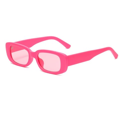 AGRIEVE Sonnenbrille im Vintage-Stil, klein, rechteckig, matt, für Herren, UV400, Rosa, Einheitsgröße von AGRIEVE