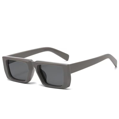 AGRIEVE Sonnenbrille mit kleinem Rahmen, Damenmode, Trend, Steampunk, Schattierungen, Herren, Vintage, luxuriös, rechteckig, Punk-Sonnenbrille, w, C17, Grau, Einheitsgröße von AGRIEVE