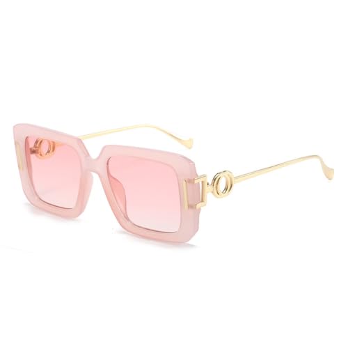 AGRIEVE Trends Square Punk Sonnenbrille für Frauen Männer Luxus Gradient Sonnenbrille Outdoor Shades Eyewear UV400, PINK PINK, Einheitsgröße von AGRIEVE