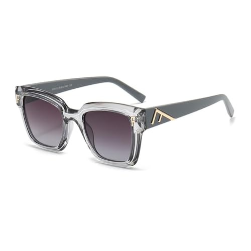 AGRIEVE Trendy Box-Sonnenbrille für Männer und Frauen, hochwertige, personalisierte UV-beständige, modische Sonnenbrille, Grau, Einheitsgröße von AGRIEVE