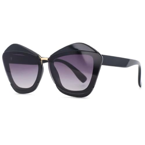 AGRIEVE Übergroße Cat-Eye-Sonnenbrille für Damen, modisch, Uv400, Vintage-Brille, grau, Einheitsgröße von AGRIEVE