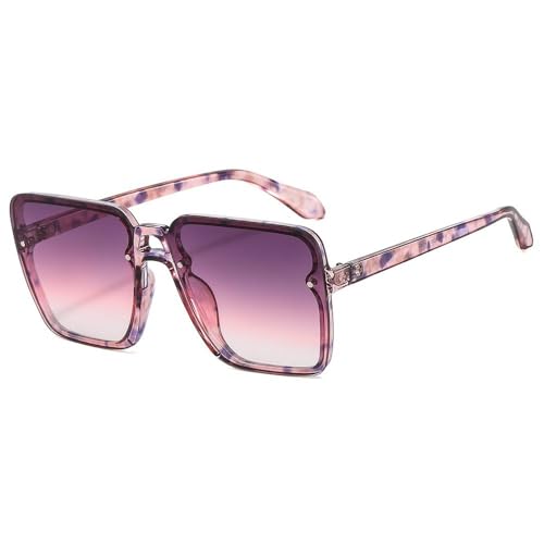 AGRIEVE Übergroße quadratische Sonnenbrille, Vintage, Damen, Sonnenbrille, Lila, Grün, PINK, UV400, Herren, Luxus, männlich, weiblich, Pink, Einheitsgröße von AGRIEVE