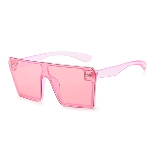 AGRIEVE Übergroße quadratische Sonnenbrille für Damen, modische flache Oberseite, Farbverlaufsbrille für Herren, Pink Pink, Einheitsgröße von AGRIEVE