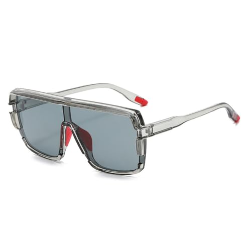 AGRIEVE Übergroße quadratische Sonnenbrille für Frauen, Luxusmode, getönte Qualitäts-Sonnenbrille für Männer, Sport, Promi, trendig, MTYJ186, Grau, Einheitsgröße von AGRIEVE